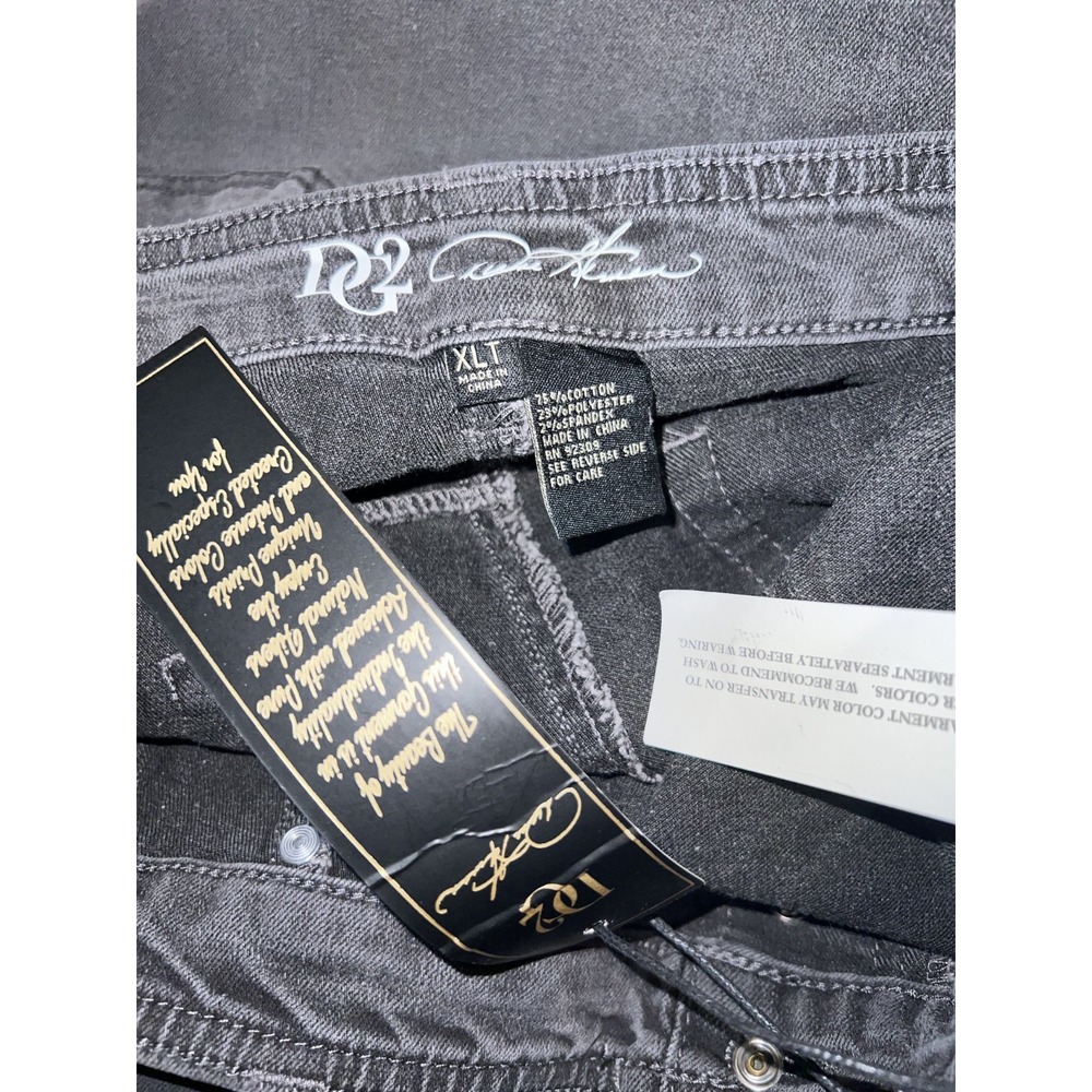 DG2 Diane Gilman Grey Black Ombre Sequin Floral High Rise Skinny Jeans Size XLT - Picture 9 of 9